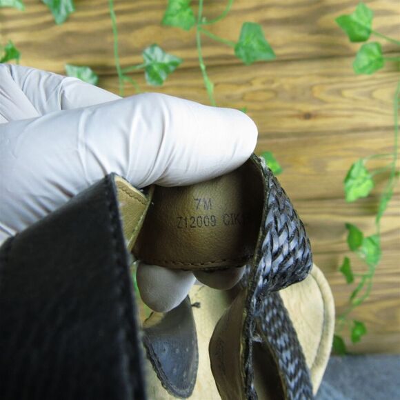 Born Concept Women Ankle Strap Sandal Shoes Size 7 Medium Black Synthetic - Picture 7 of 10